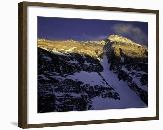 Summit of Mt. Everest During Sunset Seen from the North Side, Tibet-Michael Brown-Framed Photographic Print