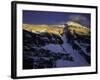 Summit of Mt. Everest During Sunset Seen from the North Side, Tibet-Michael Brown-Framed Photographic Print