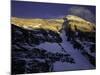 Summit of Mt. Everest During Sunset Seen from the North Side, Tibet-Michael Brown-Mounted Photographic Print