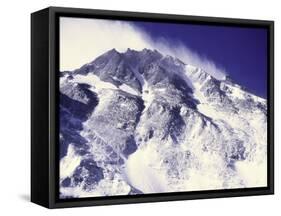 Summit of Mt. Everest Seen from the North Side, Tibet-Michael Brown-Framed Stretched Canvas