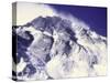 Summit of Mt. Everest Seen from the North Side, Tibet-Michael Brown-Stretched Canvas