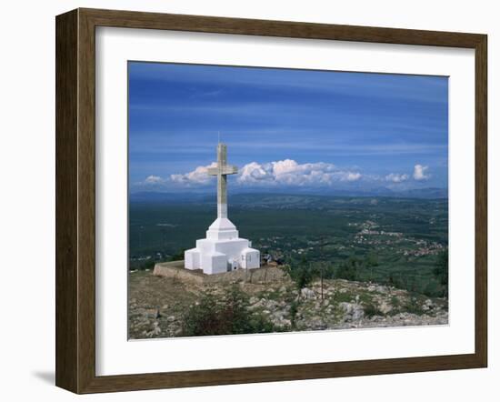 Summit of the Hill of the Cross, Krizevac, Medjugorje, Bosnia Herzegovina, Europe-Pottage Julian-Framed Photographic Print