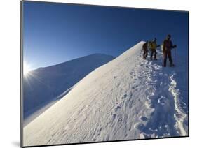 Summit Ridge of Mont Blanc at 4810M, Chamonix, French Alps, France, Europe-Christian Kober-Mounted Photographic Print