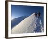 Summit Ridge of Mont Blanc at 4810M, Chamonix, French Alps, France, Europe-Christian Kober-Framed Photographic Print