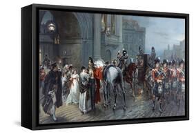 Summoned to Waterloo, Brussels, 1815, C.1898-Robert Alexander Hillingford-Framed Stretched Canvas