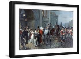 Summoned to Waterloo, Brussels, 1815, C.1898-Robert Alexander Hillingford-Framed Giclee Print