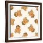 Sumo ,Seamless Pattern-notkoo-Framed Art Print