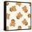 Sumo ,Seamless Pattern-notkoo-Framed Stretched Canvas