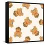 Sumo ,Seamless Pattern-notkoo-Framed Stretched Canvas