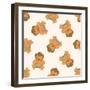 Sumo ,Seamless Pattern-notkoo-Framed Art Print