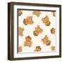 Sumo ,Seamless Pattern-notkoo-Framed Art Print