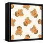 Sumo ,Seamless Pattern-notkoo-Framed Stretched Canvas