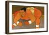 Sumo Wrestler-John Newcomb-Framed Giclee Print