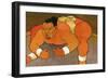 Sumo Wrestler-John Newcomb-Framed Giclee Print