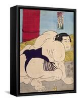 Sumo Wrestler-Valdemar Kornerup-Framed Stretched Canvas