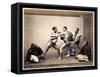 Sumo Wrestlers, c.1870-80-Felice Beato-Framed Stretched Canvas