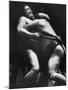 Sumo Wrestlers During Match-Bill Ray-Mounted Photographic Print