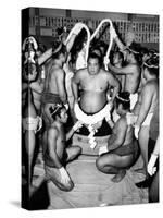 Sumo Wrestlers in Japan. Ca 1950s-null-Stretched Canvas