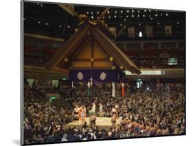 Sumo Wrestlers, Kokugikan Hall Stadium, Tokyo, Japan-Christian Kober-Mounted Photographic Print