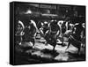 Sumo Wrestlers Performing a Ritual Dance Before a Demonstration Match-Bill Ray-Framed Stretched Canvas