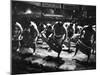 Sumo Wrestlers Performing a Ritual Dance Before a Demonstration Match-Bill Ray-Mounted Premium Photographic Print