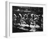 Sumo Wrestlers Performing a Ritual Dance Before a Demonstration Match-Bill Ray-Framed Photographic Print