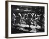 Sumo Wrestlers Performing a Ritual Dance Before a Demonstration Match-Bill Ray-Framed Photographic Print