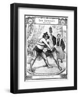 Sumo Wrestlers Tokyo 1903-Chris Hellier-Framed Giclee Print