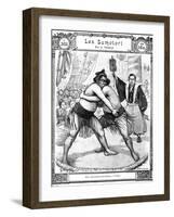 Sumo Wrestlers Tokyo 1903-Chris Hellier-Framed Giclee Print