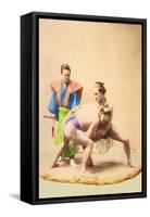 Sumo Wrestlers-null-Framed Stretched Canvas