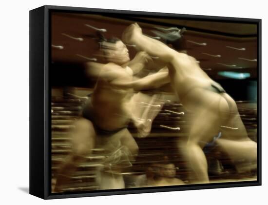 Sumo Wrestling Japan-null-Framed Stretched Canvas