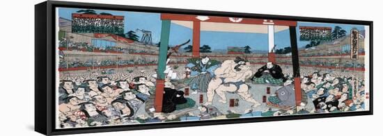 Sumo Wrestling, Japan-null-Framed Stretched Canvas