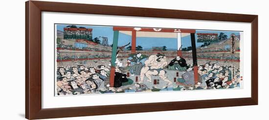 Sumo Wrestling, Japan-null-Framed Giclee Print