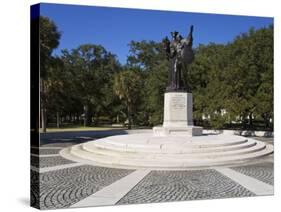 Sumter Monument in the Battery, White Point Gardens, Charleston, South Carolina-Richard Cummins-Stretched Canvas