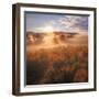 Sun and Fog at Hayden Valley (Square)-Vincent James-Framed Photographic Print