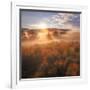 Sun and Fog at Hayden Valley (Square)-Vincent James-Framed Photographic Print