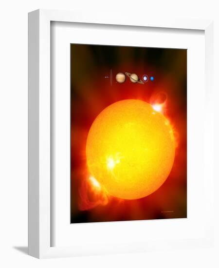 Sun And Its Planets-Detlev Van Ravenswaay-Framed Premium Photographic Print