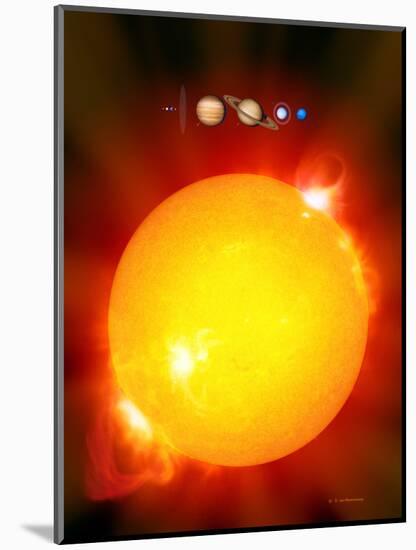 Sun And Its Planets-Detlev Van Ravenswaay-Mounted Premium Photographic Print