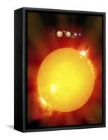 Sun And Its Planets-Detlev Van Ravenswaay-Framed Stretched Canvas