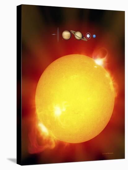 Sun And Its Planets-Detlev Van Ravenswaay-Stretched Canvas