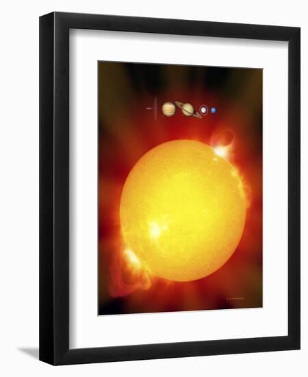 Sun And Its Planets-Detlev Van Ravenswaay-Framed Premium Photographic Print