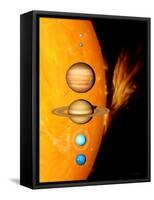 Sun And Its Planets-Detlev Van Ravenswaay-Framed Stretched Canvas