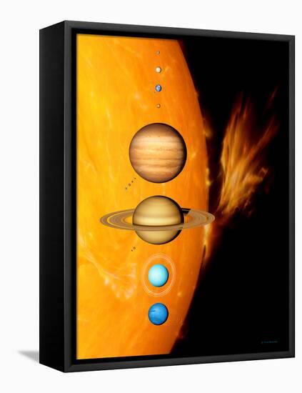 Sun And Its Planets-Detlev Van Ravenswaay-Framed Stretched Canvas