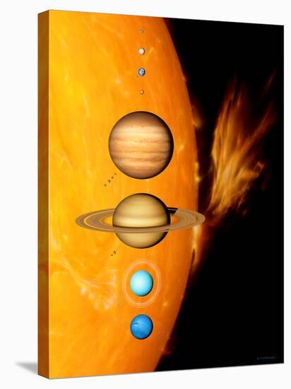 Sun And Its Planets-Detlev Van Ravenswaay-Stretched Canvas