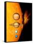 Sun And Its Planets-Detlev Van Ravenswaay-Framed Stretched Canvas