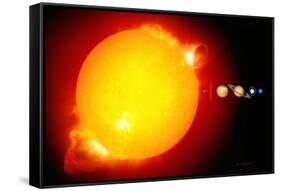 Sun And Its Planets-Detlev Van Ravenswaay-Framed Stretched Canvas