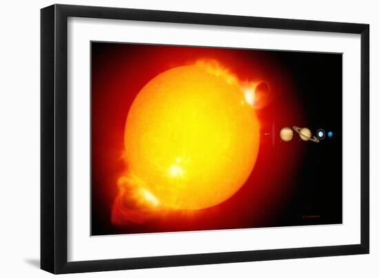 Sun And Its Planets-Detlev Van Ravenswaay-Framed Premium Photographic Print