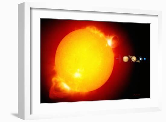 Sun And Its Planets-Detlev Van Ravenswaay-Framed Premium Photographic Print