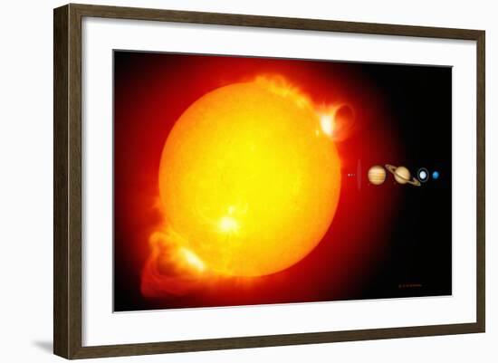 Sun And Its Planets-Detlev Van Ravenswaay-Framed Premium Photographic Print