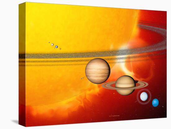 Sun And Its Planets-Detlev Van Ravenswaay-Stretched Canvas